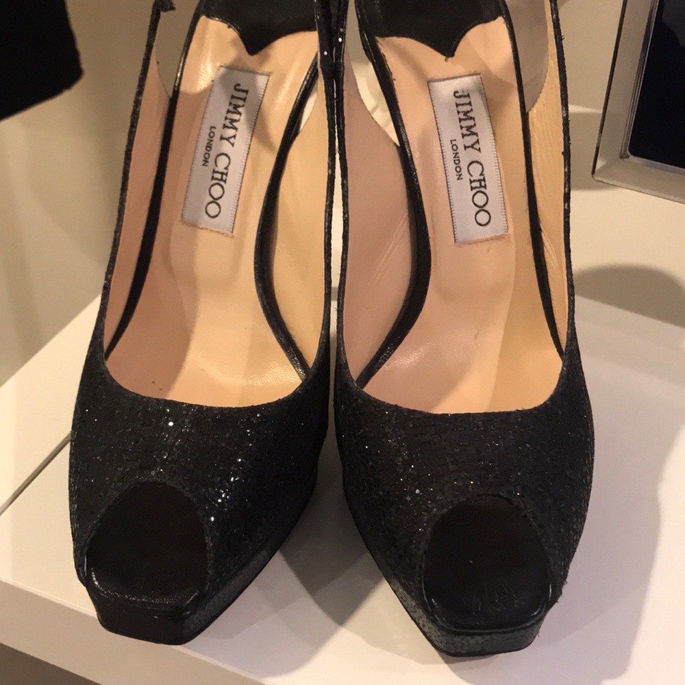 Jimmy Choo sparkly sling back heels - Picture 2 of 8
